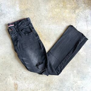 Tommy Hilfiger Black Distressed Jeans Junior 14 Adjustable Waist